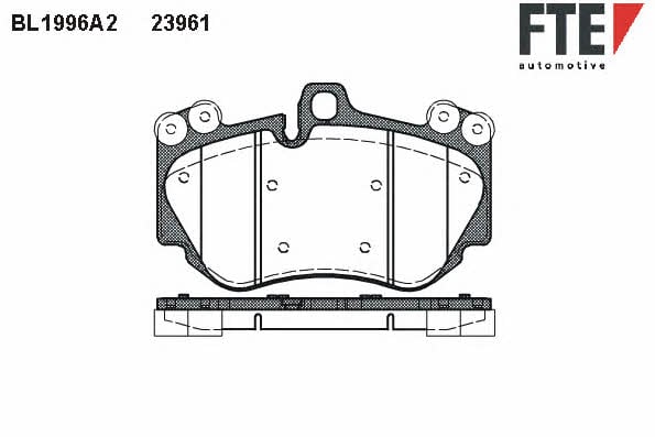 FTE BL1996A2 Brake Pad Set, disc brake BL1996A2