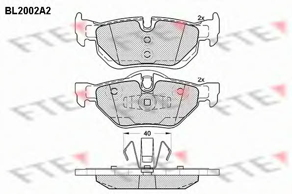 FTE BL2002A2 Brake Pad Set, disc brake BL2002A2