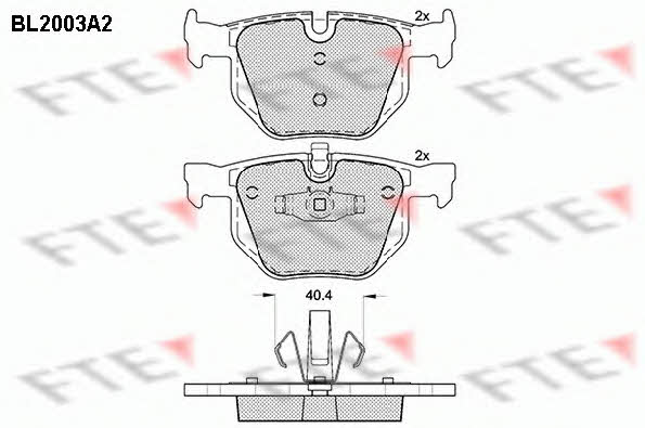 FTE BL2003A2 Brake Pad Set, disc brake BL2003A2