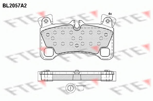 FTE BL2057A2 Brake Pad Set, disc brake BL2057A2