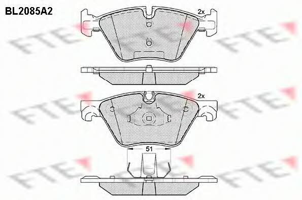 FTE BL2085A2 Brake Pad Set, disc brake BL2085A2