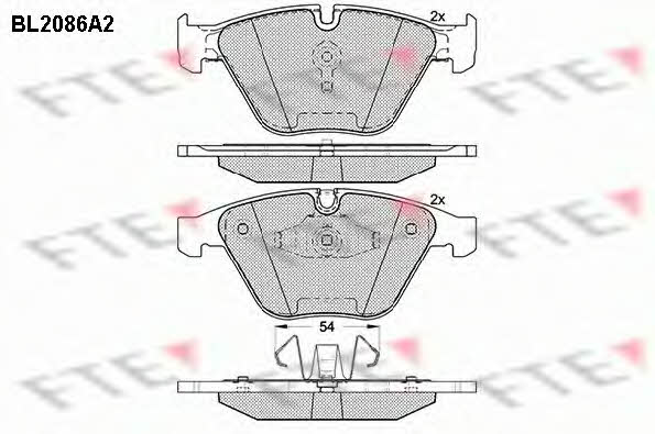 FTE BL2086A2 Brake Pad Set, disc brake BL2086A2