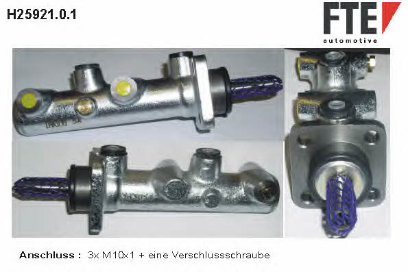 FTE H25921.0.1 Brake Master Cylinder H2592101