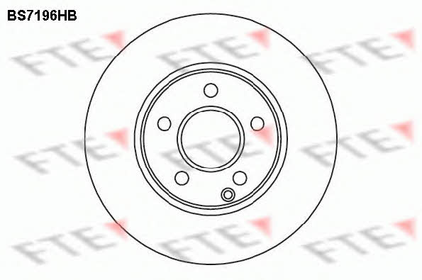 FTE BS7196HB Front brake disc ventilated BS7196HB