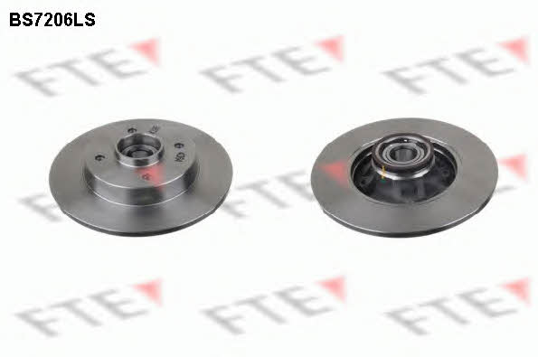 FTE BS7206LS Rear brake disc, non-ventilated BS7206LS