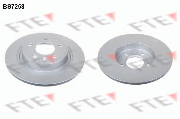FTE BS7258 Rear brake disc, non-ventilated BS7258