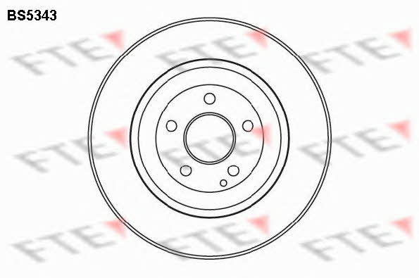 FTE BS5343 Front brake disc ventilated BS5343