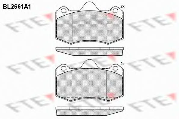 FTE BL2661A1 Brake Pad Set, disc brake BL2661A1