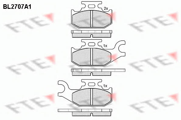 FTE BL2707A1 Brake Pad Set, disc brake BL2707A1