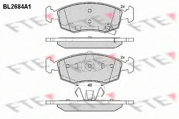 FTE BL2684A1 Brake Pad Set, disc brake BL2684A1