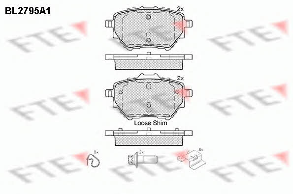 FTE BL2795A1 Brake Pad Set, disc brake BL2795A1