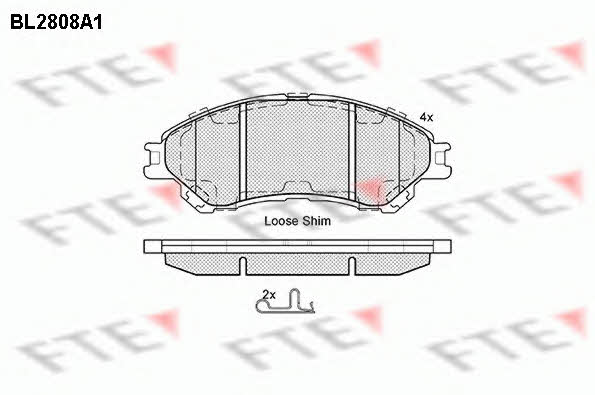 FTE BL2808A1 Brake Pad Set, disc brake BL2808A1