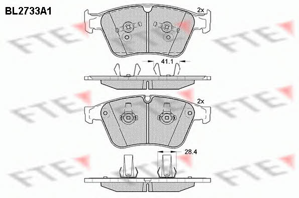 FTE BL2733A1 Brake Pad Set, disc brake BL2733A1