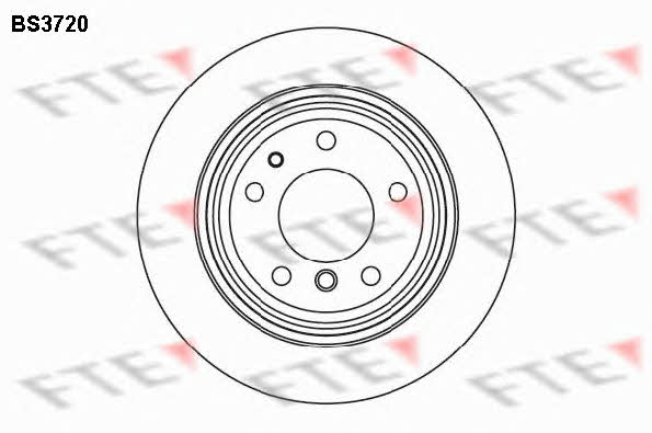 FTE BS3720 Rear brake disc, non-ventilated BS3720