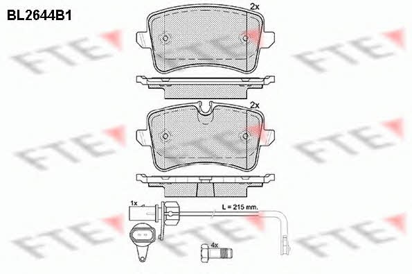 FTE BL2644B1 Brake Pad Set, disc brake BL2644B1