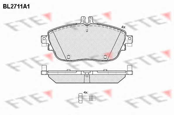 FTE BL2711A1 Brake Pad Set, disc brake BL2711A1