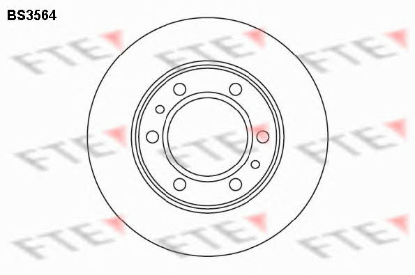 FTE BS3564 Unventilated front brake disc BS3564