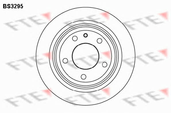 FTE BS3295 Rear brake disc, non-ventilated BS3295