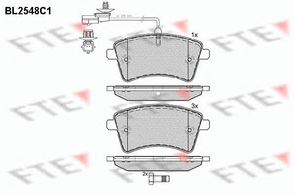 FTE BL2548C1 Brake Pad Set, disc brake BL2548C1