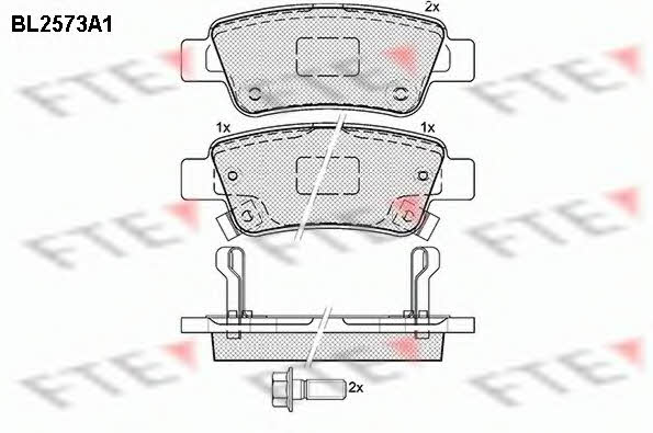 FTE BL2573A1 Brake Pad Set, disc brake BL2573A1