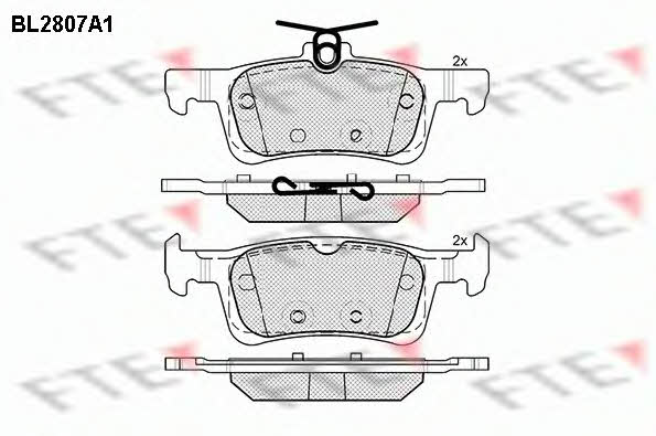 FTE BL2807A1 Brake Pad Set, disc brake BL2807A1