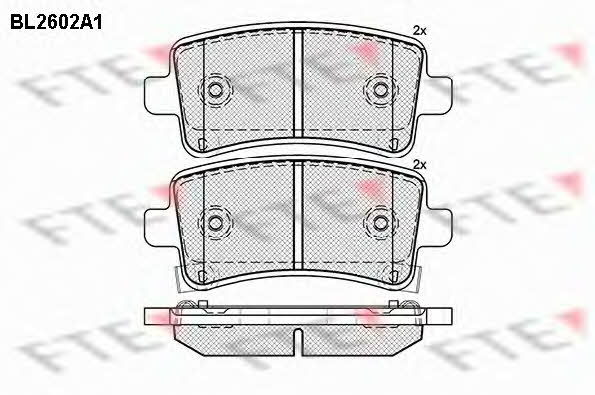 FTE BL2602A1 Brake Pad Set, disc brake BL2602A1