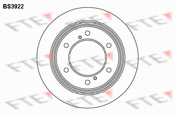 FTE BS3922 Rear ventilated brake disc BS3922