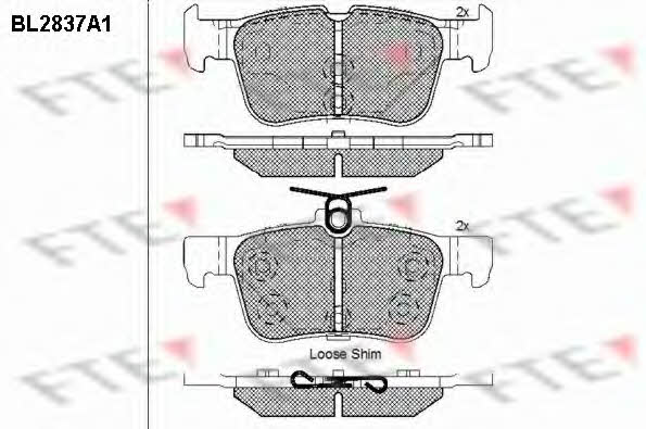 FTE BL2837A1 Brake Pad Set, disc brake BL2837A1