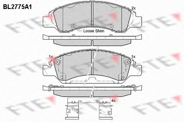 FTE BL2775A1 Brake Pad Set, disc brake BL2775A1