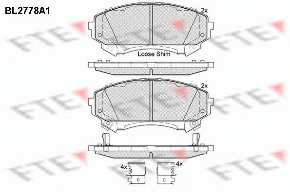 FTE BL2778A1 Brake Pad Set, disc brake BL2778A1