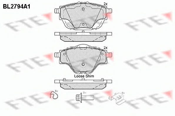 FTE BL2794A1 Brake Pad Set, disc brake BL2794A1