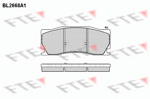 FTE BL2668A1 Brake Pad Set, disc brake BL2668A1