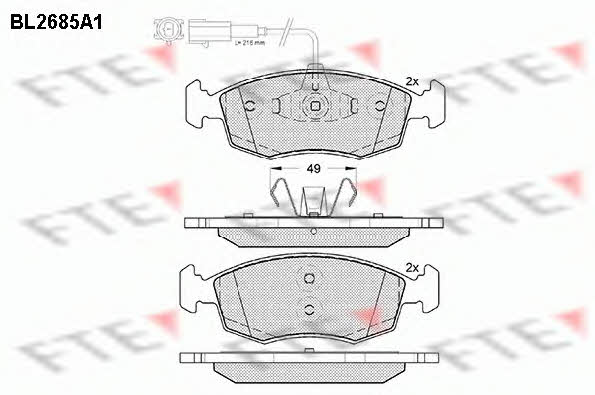 FTE BL2685A1 Brake Pad Set, disc brake BL2685A1