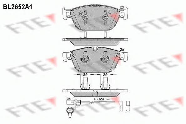 FTE BL2652A1 Brake Pad Set, disc brake BL2652A1