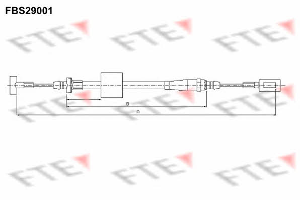 FTE FBS29001 Cable Pull, parking brake FBS29001