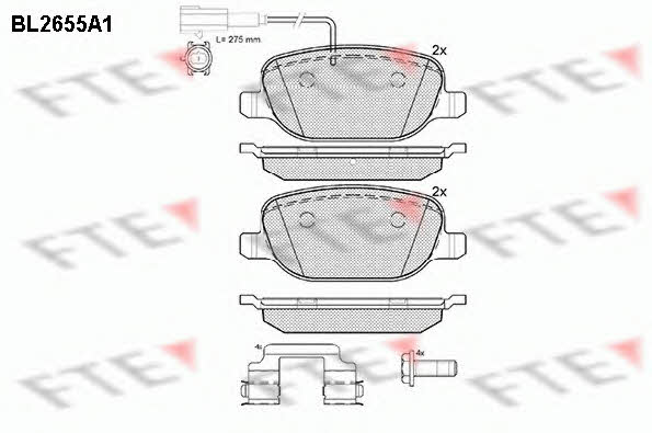 FTE BL2655A1 Brake Pad Set, disc brake BL2655A1