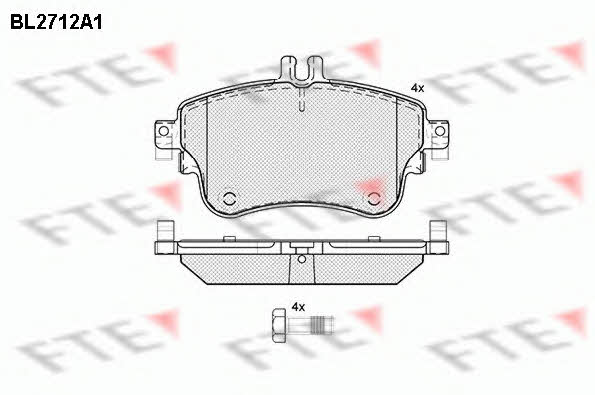 FTE BL2712A1 Brake Pad Set, disc brake BL2712A1