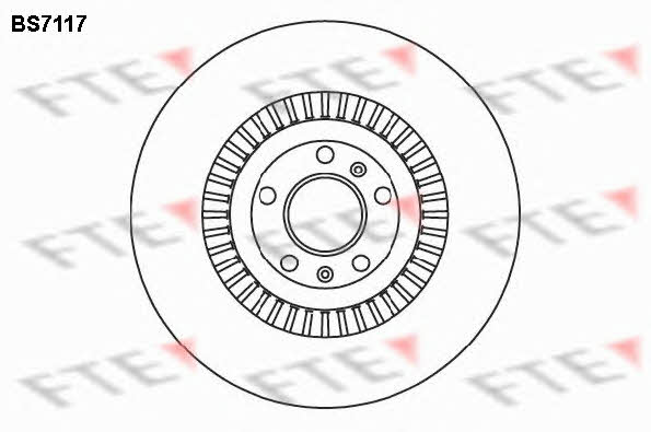 FTE BS7117 Front brake disc ventilated BS7117