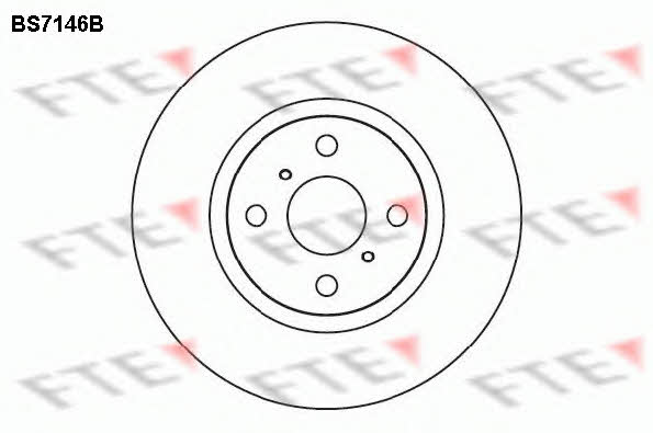 FTE BS7146B Front brake disc ventilated BS7146B