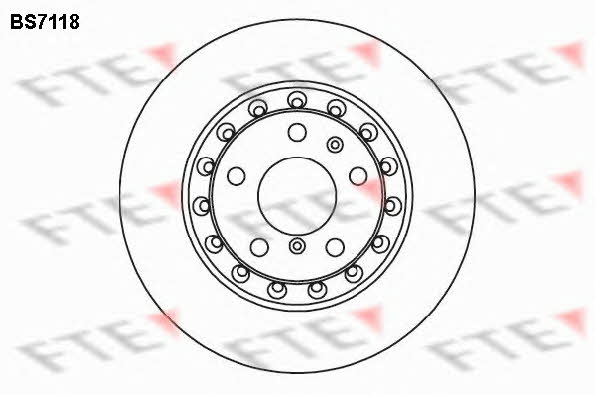 FTE BS7118 Rear ventilated brake disc BS7118