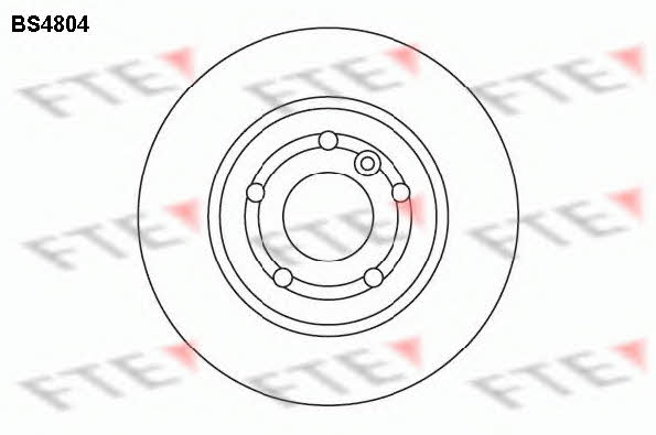 FTE BS4804 Front brake disc ventilated BS4804