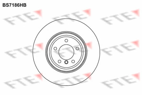 FTE BS7186HB Front brake disc ventilated BS7186HB