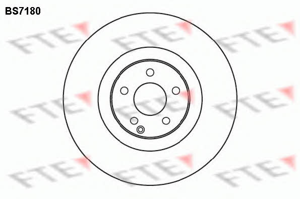 FTE BS7180 Front brake disc ventilated BS7180