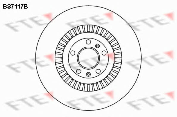 FTE BS7117B Front brake disc ventilated BS7117B