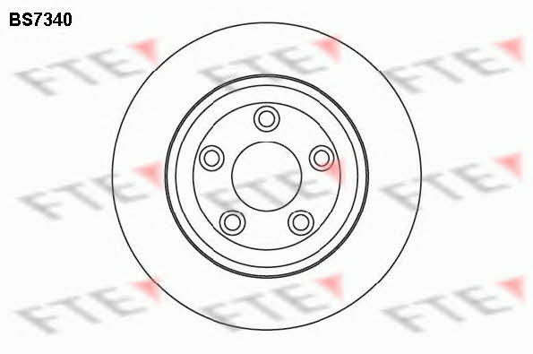 FTE BS7340 Rear ventilated brake disc BS7340