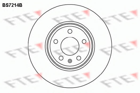 FTE BS7214B Front brake disc ventilated BS7214B