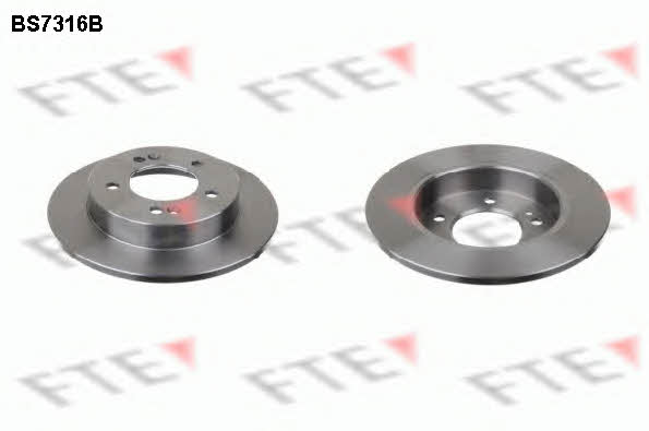 FTE BS7316B Rear brake disc, non-ventilated BS7316B