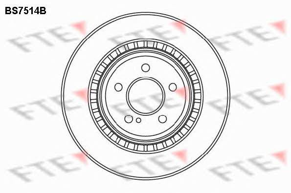 FTE BS7514B Rear ventilated brake disc BS7514B