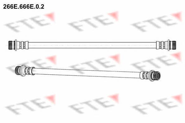 FTE 266E.666E.0.2 Brake Hose 266E666E02