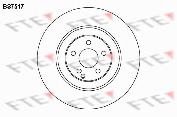 FTE BS7517 Front brake disc ventilated BS7517